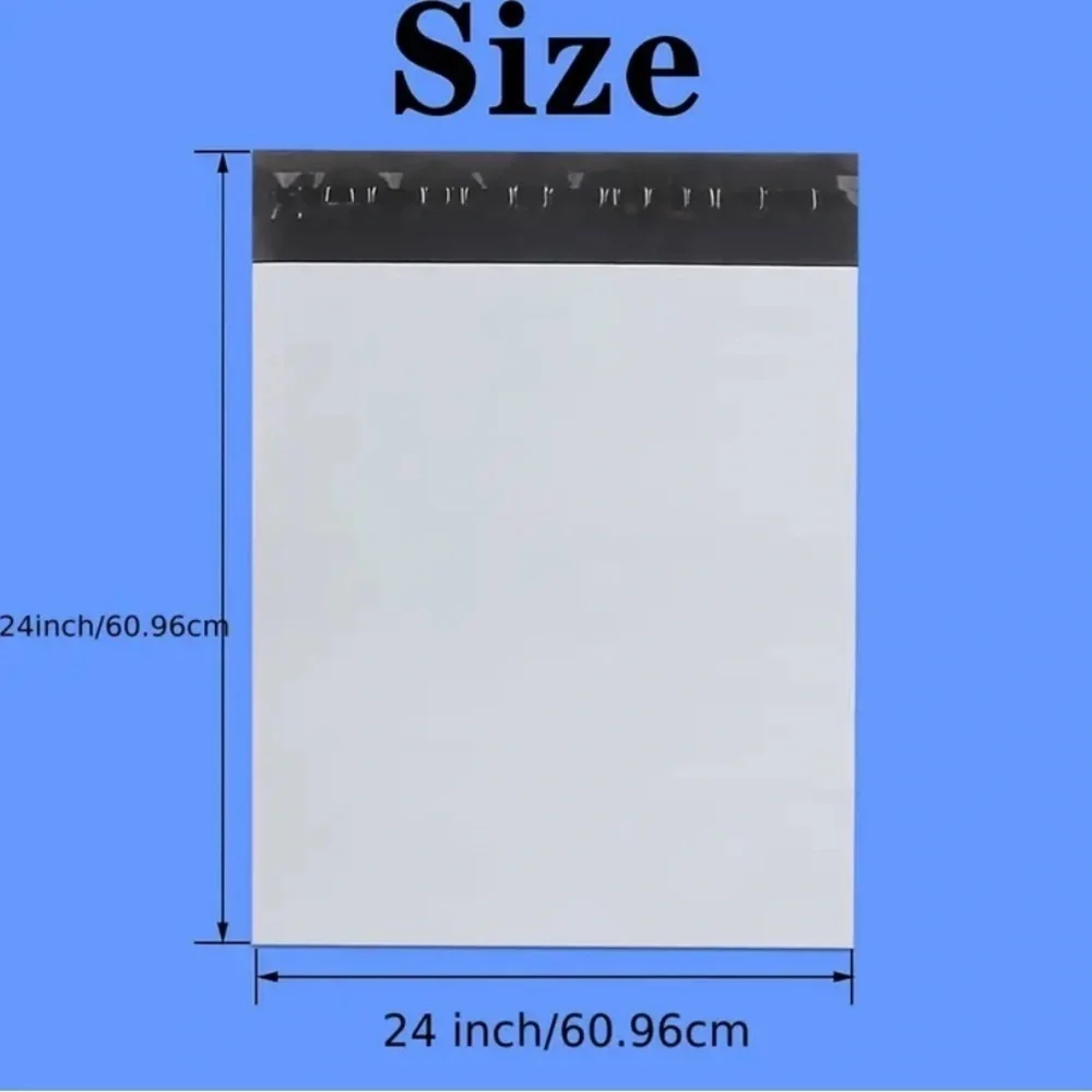 20 24”x24” Bright Pink Polymailers with 20 stickers- 40pc set